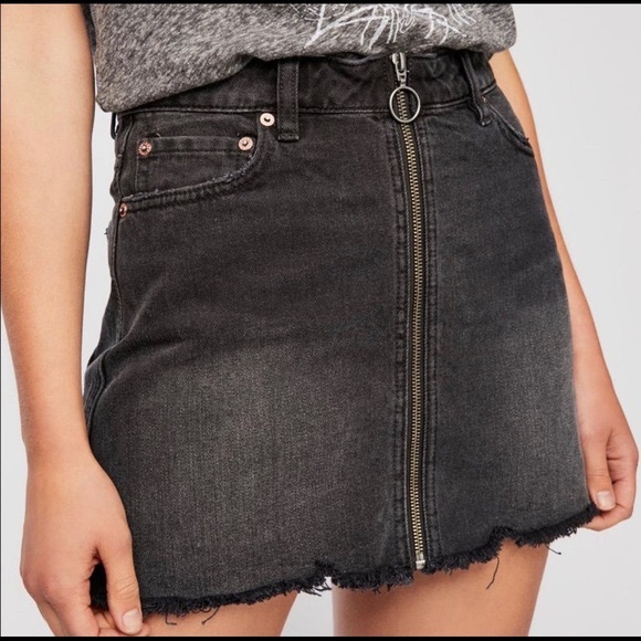 FP black denim skirt - Picture 1 of 4